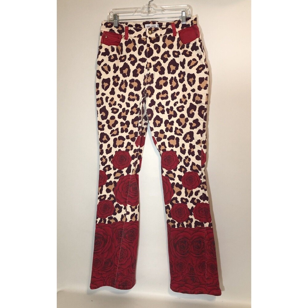 Women's Ranch Dress'n Jeans By Fallon Taylor Western Rodeo Cheetah Rose Sz 20